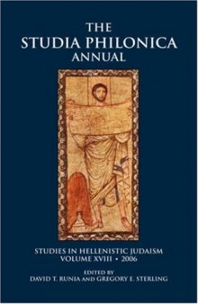 The Studia Philonica Annual, XVIII, 2006