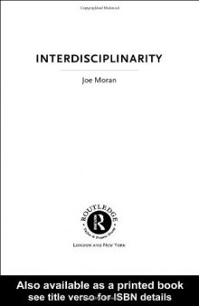 Interdisciplinarity (The New Critical Idiom)