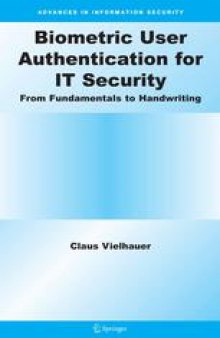 Biometric User Authentication for it Security: From Fundamentals to Handwriting