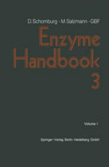 Enzyme Handbook 3: Class 3: Hydrolases