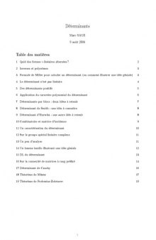 Déterminants [Exercises]