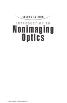 Introduction to Nonimaging Optics, Second Edition
