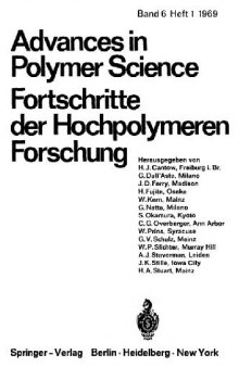 Fortschritte Der Hochpolymeren-Forschung