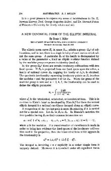 A New Canonical Form of the Elliptic Integral(en)(2s)