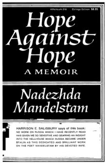 Hope Against Hope: A Memoir
