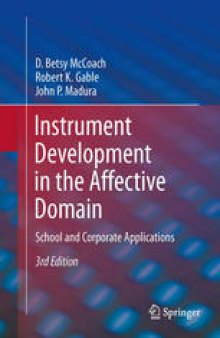 Instrument Development in the Affective Domain: School and Corporate Applications