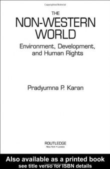 The Non-Western World: Environment, Development and Human Rights