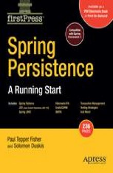 Spring Persistence: A Running Start
