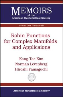 Robin functions for complex manifolds and applications