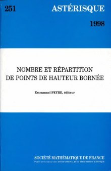 Nombre et repartition de points de hauteur bornee