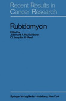 Rubidomycin: A New Agent against Cancer