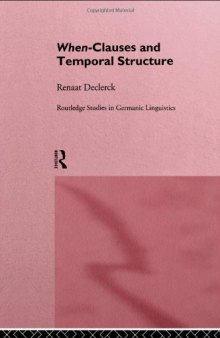When-Clauses and Temporal Structure (Routledge Studies in Germanic Linguistics)