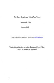 The Evans equations of Unified Field Theory