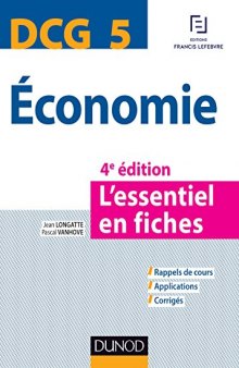 DCG 5 Economie - 4e éd. - L’essentiel en fiches