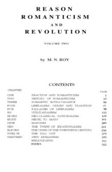 Reason romanticism and revolution M N Roy volume 2