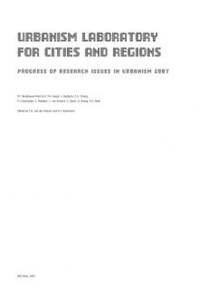 Urbanism Laboratory for Cities and Regions: Progress of Research Issues in Urbanism 2007