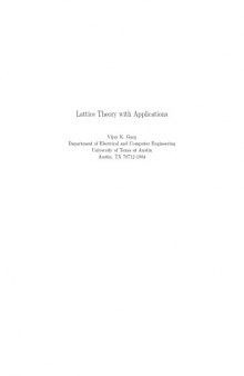 Lattice Theory with Applications [book draft?]