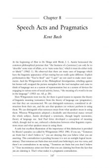 The Blackwell Guide to the Philosophy of Language [Article] Speech Acts and Pragmatics