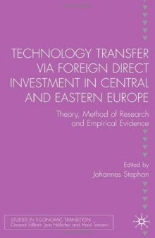 Technology Transfer via Foreign Direct Investment in Central and Eastern Europe: Theory
