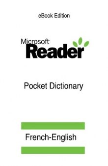 Microsoft French-English Pocket Dictionary