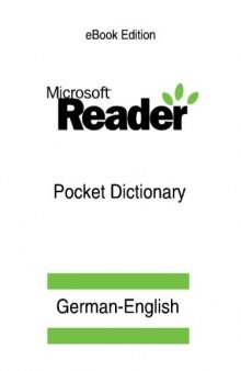 Microsoft German-English Pocket Dictionary