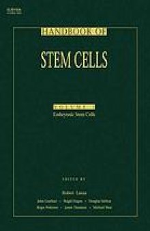 Handbook of stem cells