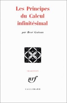 Les principes du calcul infinitésimal