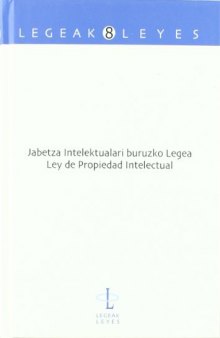 Jabetza Intelektualari buruzko Legea. Ley de Propiedad Intelectual