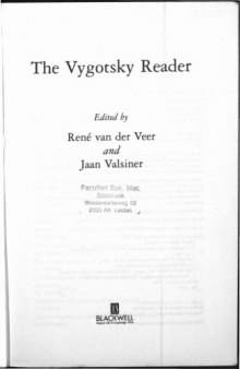 The Vygotsky Reader