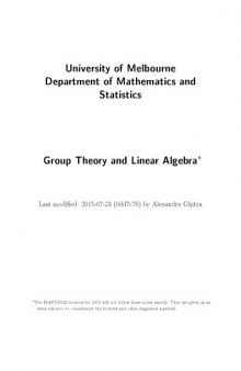 Group Theory and Linear Algebra