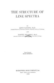 The Strucutre of Line Spectra