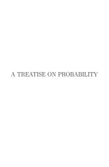 Treatise on Probability  