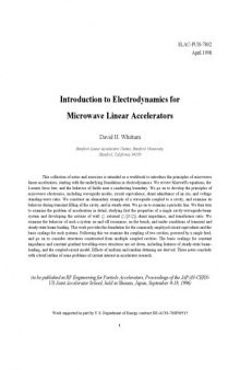 Intro to Electrodynamics for Microwave Linacs