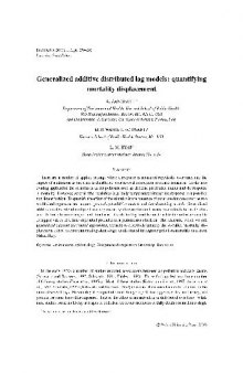 Generalized additive distributed lag models quantifying mortality displacement