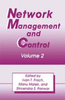 Network Management and Control: Volume 2
