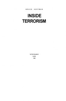 Терроризм - взгляд изнутри = Inside terrorism