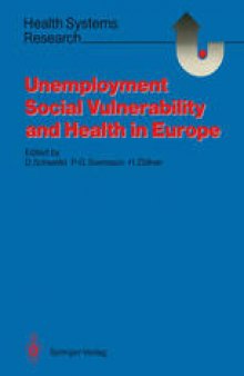 Unemployment, Social Vulnerability, and Health in Europe