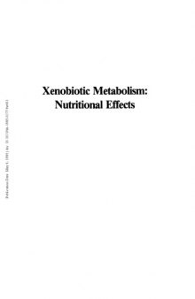Xenobiotic Metabolism: Nutritional Effects