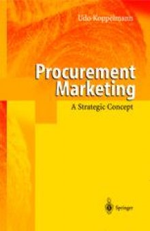Procurement Marketing: A Strategic Concept