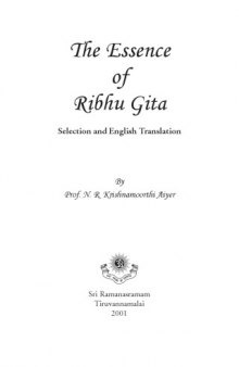 The Essence of Ribhu Gita: Selection and Translation