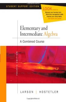 Elementary and Intermediate Algebra, 4th Student Support Edition  