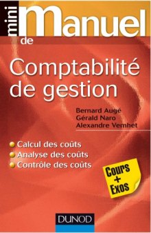 Mini manuel de comptabilité de gestion : cours + exos