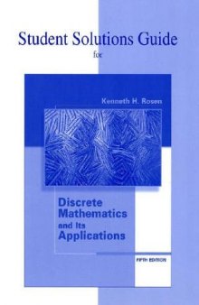 Student's Solutions Guide for use with Discrete Mathematics and Its Applications, Fifth Edition