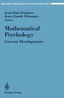 Mathematical Psychology: Current Developments