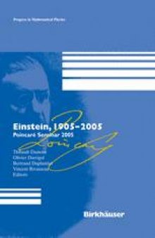 Einstein, 1905–2005: Poincaré Seminar 2005