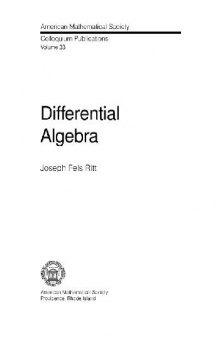 Differential algebra