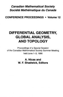 Differential geometry, global analysis, and topology: Proc. session Canadian MS