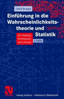 Vieweg Studium, Nr.59, Einführung in die Wahrscheinlichkeitstheorie und Statistik