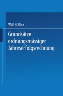 Grundsätze ordnungsmäßiger Jahreserfolgsrechnung