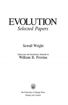 Evolution: Selected Papers